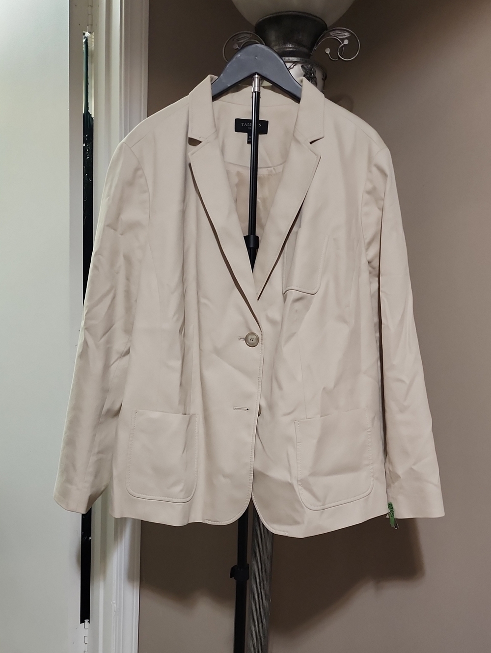 Talbots Cream Two-Button Notch Lapel Blazer